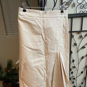 COS cotton-linen wrap skirt with asymmetric drape